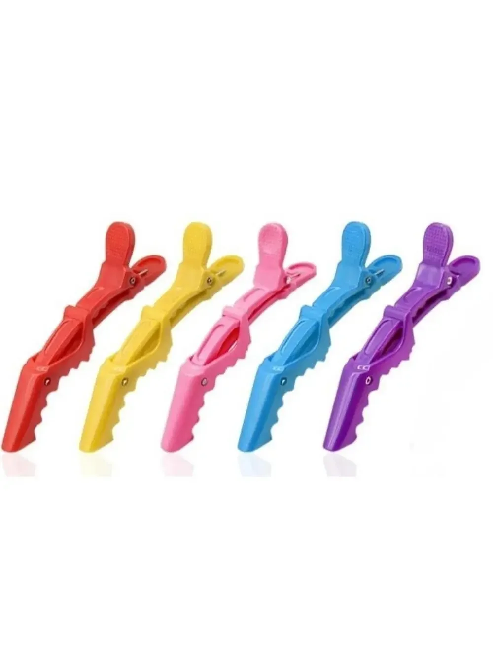 5pc Alligator Hair Clips 5 Clips Colourful Hair Clips Brand New